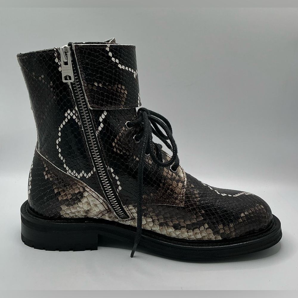 🤎 NEW 🤎Allsaints Brigade Combat Boots Python Pattern - Picture 6 of 16